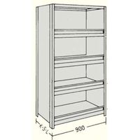 日本ファイリング NF 前当り付軽量物品棚W900D450H1200F4 LA43S-44 1台 136-3353（直送品）