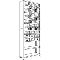 日本ファイリング NF 引出し付軽量物品棚W900D300H2400F14 LA83K-714 1台 135-8682（直送品）