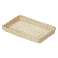 【新品・未使用品】ラタンのカゴ　4個セット タイ製ラタン 収納バスケット 四角型 取手付き L 籐かご