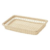 ラタンバスケット　幅40×奥行30×高さ6cm 53-46 1個 ちどり産業（直送品）