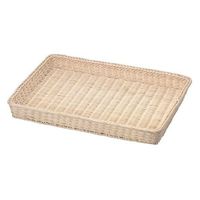 ラタンバスケット　幅46×奥行33×高さ6cm 47-35 1個 ちどり産業（直送品）