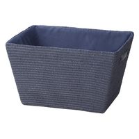 コットンバスケット　幅43×奥行33×高さ24cm　ネイビー CH-423NV 1個 ちどり産業（直送品）