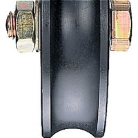 ヨコヅナ 鉄重量戸車 車のみ 75mm 溝R JHP-0751 1個 849-6393（直送品）