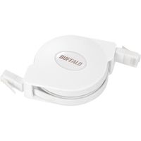 バッファロー BAFFALO ツメの折れないCat6 LANケーブル 巻取式 2.5m ホワイト BL6TM25WH 1個 429-3504（直送品）