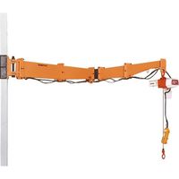 スーパー 二速選択電動チェーンブロック付ジブクレーン コラム型・柱取付式 定格荷重0.25t アーム長さ4m JBCC2540HC 1台（直送品）