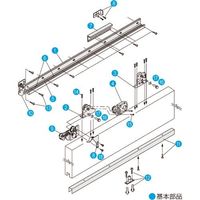 ダイケン スライデックス 傾斜レールタイプ(自閉式) HCSー30KTF型 左引き用 HCS-30KTFL 1セット 162-1918（直送品）