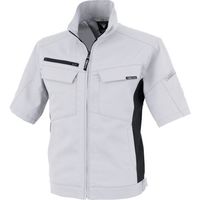 ジーベック XEBEC 裏綿ストレッチ半袖ブルゾン1511ー22ー3L シルバーグレー 1511-22-3L 1着 383-3959（直送品）