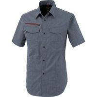 ジーベック XEBEC 半袖シャツ1752ー116ーSS 杢ブルー 1752-116-SS 1着 384-2365（直送品）