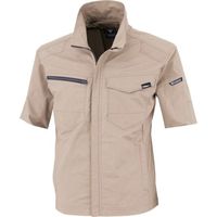 ジーベック XEBEC TCストレッチ半袖ブルゾン1711ー39ー4L サンドベージュ 1711-39-4L 1着 382-6016（直送品）