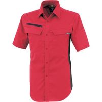 ジーベック XEBEC 裏綿ストレッチ半袖シャツ1512ー71ーLL レッド 1512-71-LL 1着 383-3952（直送品）