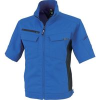 ジーベック XEBEC 裏綿ストレッチ半袖ブルゾン1511ー46ーL ロイヤルブルー 1511-46-L 1着 383-2383（直送品）