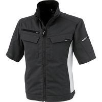 ジーベック XEBEC 裏綿ストレッチ半袖ブルゾン1511ー90ーL クロ 1511-90-L 1着 382-2879（直送品）