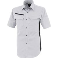 ジーベック XEBEC 裏綿ストレッチ半袖シャツ1512ー22ーS シルバーグレー 1512-22-S 1着 382-9186（直送品）