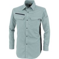 ジーベック XEBEC 裏綿ストレッチ長袖シャツ1513ー605ーS ミストグリーン 1513-605-S 1着 382-2890（直送品）