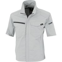 ジーベック XEBEC TCストレッチ半袖ブルゾン1711ー22ーL シルバーグレー 1711-22-L 1着 383-2348（直送品）