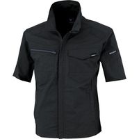 ジーベック XEBEC TCストレッチ半袖ブルゾン1711ー90ーLL クロ 1711-90-LL 1着 383-2320（直送品）