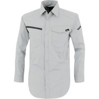 ジーベック XEBEC TCストレッチ長袖シャツ1713ー22ーL シルバーグレー 1713-22-L 1着 383-7126（直送品）