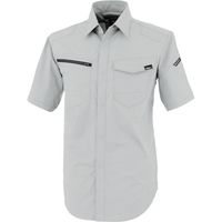 ジーベック XEBEC TCストレッチ半袖シャツ1712ー22ー5L シルバーグレー 1712-22-5L 1着 383-3960（直送品）