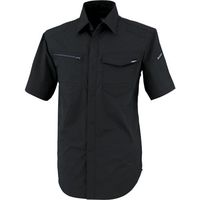 ジーベック XEBEC TCストレッチ半袖シャツ1712ー90ーM クロ 1712-90-M 1着 383-5489（直送品）