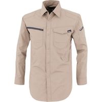 ジーベック XEBEC TCストレッチ長袖シャツ1713ー39ー5L サンドベージュ 1713-39-5L 1着 382-9168（直送品）