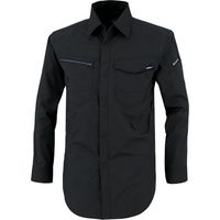 ジーベック XEBEC TCストレッチ長袖シャツ1713ー90ーM クロ 1713-90-M 1着 382-1326（直送品）