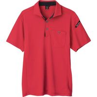 ジーベック XEBEC エコ制電半袖ポロシャツ6090ー71ーS レッド 6090-71-S 1着 383-8661（直送品）