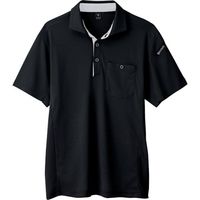 ジーベック XEBEC エコ制電半袖ポロシャツ6090ー90ー5L クロ 6090-90-5L 1着 383-8669（直送品）