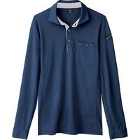 ジーベック XEBEC エコ制電長袖ポロシャツ6095ー19ーS ディープネイビー 6095-19-S 1着 384-3004（直送品）