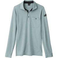 ジーベック XEBEC エコ制電長袖ポロシャツ6095ー605ーL ミストグリーン 6095-605-L 1着 384-2929（直送品）