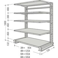 日本ファイリング NF キャンチラック単式1連W954D720H1800F5 CR63L-S5 1台 135-8706（直送品）