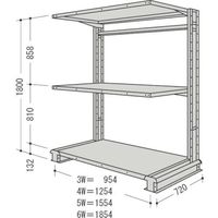 日本ファイリング NF キャンチラック単式1連W954D720H1800F3 CR63L-S3 1台 136-0226（直送品）