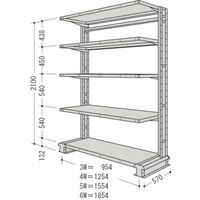日本ファイリング NF キャンチラック単式1連W1854D570H2100F5 CR76S-S5 1台 136-4935（直送品）