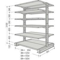 日本ファイリング NF キャンチラック複式1連W1854D891H2100F6 CR76S-W6 1台 135-8667（直送品）