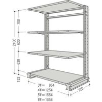 日本ファイリング NF キャンチラック単式1連W954D720H2100F4 CR73L-S4 1台 136-3436（直送品）