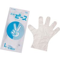 旭創業 Asahi バイオマス ポリエチレン手袋 ニューピース袋入L(100枚入) 11409 1セット(12000枚:100枚×120袋)（直送品）