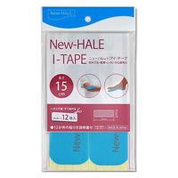 NEW-HARE（ニューハレ） テーピング テープ Iテープ 15cm ターコイズブルー 741686 1セット(12枚入×6)（直送品）