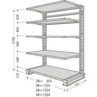 日本ファイリング NF キャンチラック単式1連W954D720H2100F5 CR73L-S5 1台 135-8620（直送品）