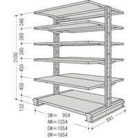 日本ファイリング NF キャンチラック複式1連W954D891H2100F6 CR73S-W6 1台 135-8653（直送品）