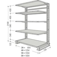 日本ファイリング NF キャンチラック単式1連W1554D720H2100F5 CR75L-S5 1台 135-8614（直送品）