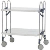 トクヤマ ステンレス 重量用折りたたみ式ワゴン FESTM-2FF 1台 176-8965（直送品）