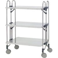 トクヤマ ステンレス 重量用折りたたみ式ワゴン FESTM-3FF 1台 176-9008（直送品）