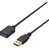 バッファロー USB3.2 Gen1 ケーブル 延長用 AーA スリム 1m ブラック BU3AAS10BK 1個 453-9622（直送品）