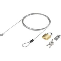 バッファロー 南京錠01+ワイヤー付 統一キー No.2 BLN01T2 1個 452-2407（直送品）