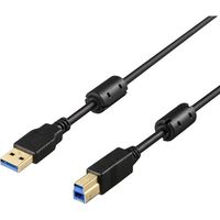 バッファロー USB3.2 Gen1 ケーブル AーB フェライトコア付 3m ブラック BU3ABFC30BK 1個 453-1241（直送品）
