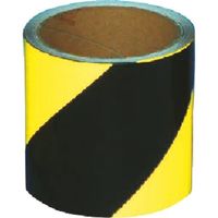 つくし工房 つくし コンクリート用反射トラテープ90mm幅×10m 黄・黒 TP-506 1巻 184-7783（直送品）