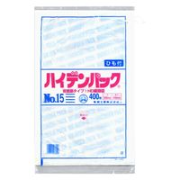 福助工業 ポリ袋　ハイデンパック 新 No.15 紐付 400枚　20枚(10枚×2) 0500992（直送品）