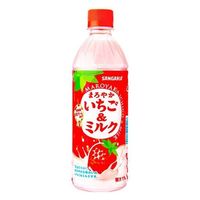 サンガリア まろやかいちご＆ミルク ペット 500ml x24 4902179021496（直送品）