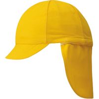 フットマーク フラップ付き体操帽子（取り外しタイプ） F イエロー 101215 1個