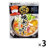 ミツカン 〆まで美味しい 焼あごだし鍋つゆ ミニパック（1人前×４袋入） 3個