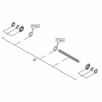 シマノ Y0F098020 WHーRS100ーF ハブ軸組 108mm 1セット(3個)（直送品）